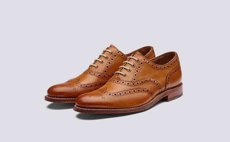 Grenson Martha Womens Oxford Brogues - Brown Leather on Leather Sole RS0834